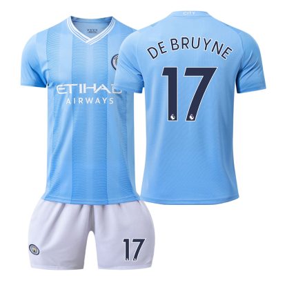 Moški Nogometni dresi kompleti Manchester City Domači 2023-24 DE BRUYNE 17