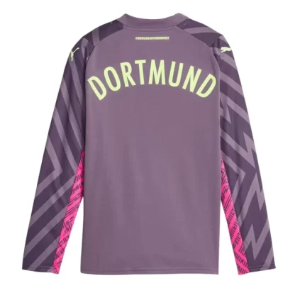 Moški Nogometni dresi BVB Borussia Dortmund Vratar Domači 2023-24 vijolična Dolgi Rokav