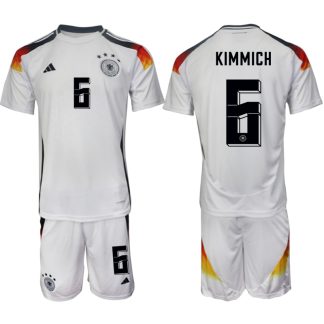 Moški Nogometni dresi kompleti bela Nemčija Domači Euro 2024 Joshua Kimmich 6