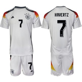 Moški Nogometni dresi kompleti bela Nemčija Domači Euro 2024 Kai Havertz 7