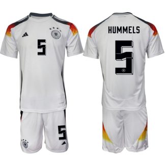 Moški Nogometni dresi kompleti bela Nemčija Domači Euro 2024 Mats Hummels 5