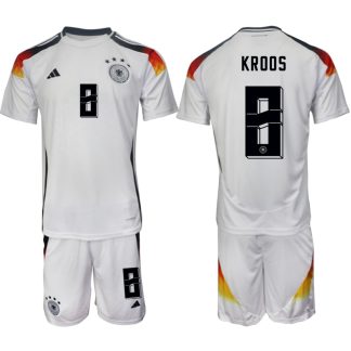 Moški Nogometni dresi kompleti bela Nemčija Domači Euro 2024 Toni Kroos 8
