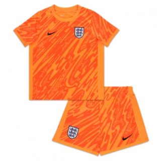 Otroški Nogometni dresi kompleti Anglija Vratar Domači EM 2024 oranžna prodajo