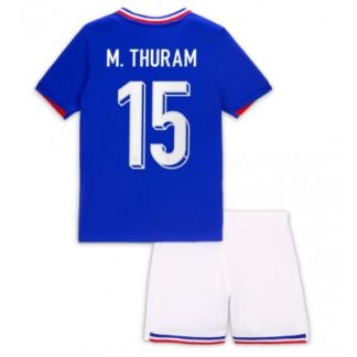 Otroški Nogometni dresi za otroke Francija Domači EM 2024 Marcus Thuram 15