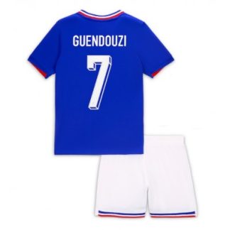 Otroški Nogometni dresi za otroke Francija Domači EM 2024 Matteo Guendouzi 7