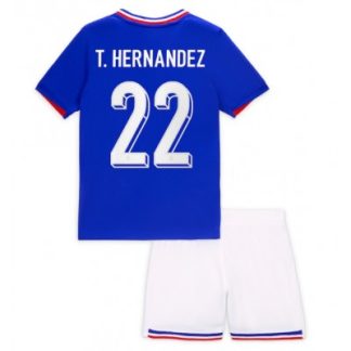 Otroški Nogometni dresi za otroke Francija Domači EM 2024 Theo Hernandez 22