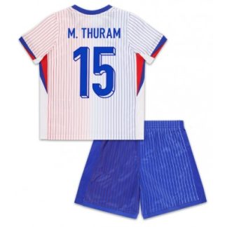 Otroški Nogometni dresi za otroke Francija Gostujoči EM 2024 Marcus Thuram 15