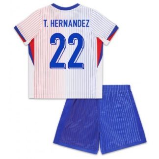 Otroški Nogometni dresi za otroke Francija Gostujoči EM 2024 Theo Hernandez 22