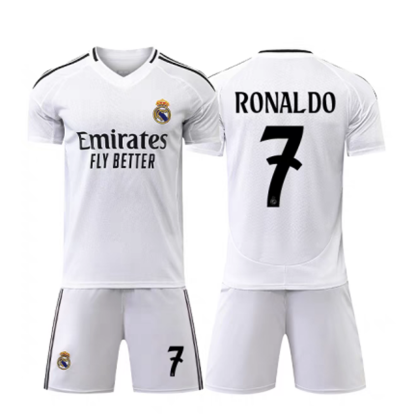 Moški Nogometni dresi kompleti Real Madrid Domači 2024-25 tisk Ronaldo 7