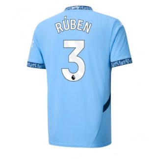 Moški Nogometni dresi Manchester City Domači 2024-25 modra Kratek Rokav Ruben Dias 3