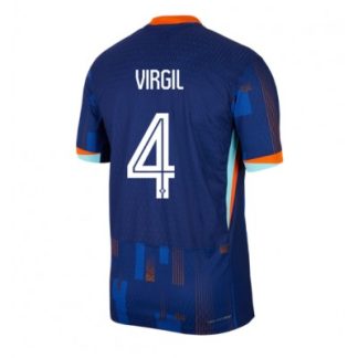 Moški Nogometni dresi Nizozemska Gostujoči Euro 2024 Kratek Rokav Virgil van Dijk 4