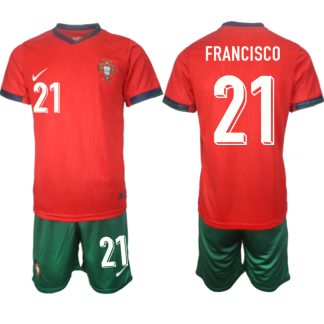 Moški Nogometni dresi Portugalska Domači Euro 2024 Kratek Rokav + Kratke hlače Francisco 21