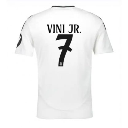 Moški Nogometni dresi Real Madrid Domači 2024-25 bela Kratek Rokav Vinicius Junior 7