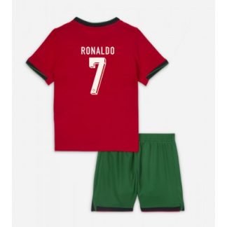 Otroški Nogometni dresi kompleti Portugalska Domači Euro 2024 Cristiano Ronaldo 7
