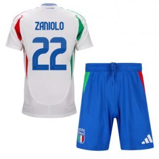 Otroški Nogometni dresi kompleti za otroke Italija Gostujoči EM 2024 Nicolo Zaniolo 22