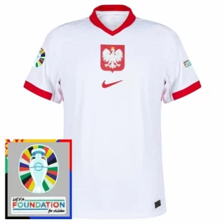 Moški Nogometni dresi Poljska Domači Euro 2024 bela Kratek Rokav