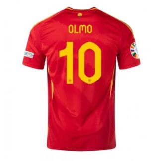 Moški Nogometni dresi Španija Domači Euro 2024 tisk Dani Olmo 10