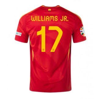 Moški Nogometni dresi Španija Domači Euro 2024 tisk Nico Williams 17