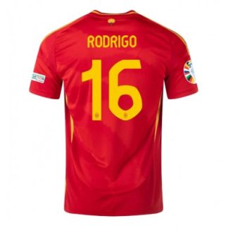 Moški Nogometni dresi Španija Domači Euro 2024 tisk Rodri Hernandez 16