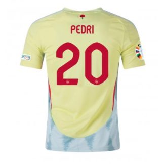 Moški Nogometni dresi Španija Gostujoči Euro 2024 tisk Pedri Gonzalez 20