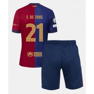 Otroške Nogometnih dresov Barcelona Domači 2024-25 Frenkie de Jong 21