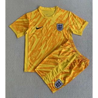 Otroški Nogometni Dresi Reprezentance za otroke Anglija Vratar Domači Euro 2024 rumena