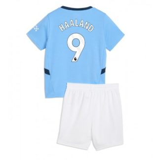 Otroški Nogometni dresi za otroke Manchester City Domači 2024-25 Erling Haaland 9
