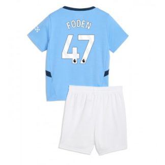 Otroški Nogometni dresi za otroke Manchester City Domači 2024-25 Phil Foden 47