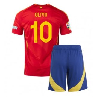 Otroški Nogometni dresi za otroke Španija Domači Euro 2024 tisk Dani Olmo 10