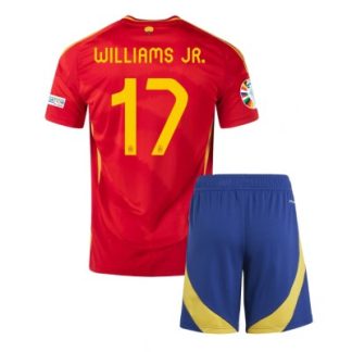 Otroški Nogometni dresi za otroke Španija Domači Euro 2024 tisk Nico Williams 17