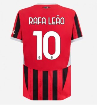 Moški Nogometni Dresi AC Milan Domači 2024-25 rdeča Rafael Leao 10