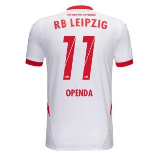 Moški Nogometni dresi RB Leipzig Domači 2024-25 bela rdeča Kurzarm Openda 11