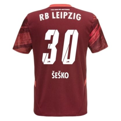 Moški Nogometni dresi za nogomet RB Leipzig Gostujoči 2024-2025 Benjamin Sesko 30