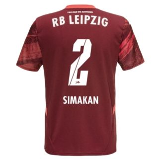 Moški Nogometni dresi za nogomet RB Leipzig Gostujoči 2024-2025 Mohamed Simakan 2