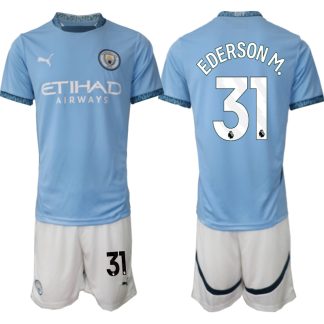 Moški Nogometni dresi Kompleti Manchester City Domači 2024-2025 Ederson M. 31