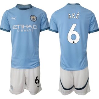 Moški Nogometni dresi Kompleti Manchester City Domači 2024-2025 Nathan Ake 6