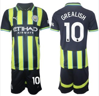 Moški Nogometni dresi kompleti Manchester City Gostujoči 2024-2025 Jack Grealish 10