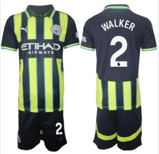 Moški Nogometni dresi kompleti Manchester City Gostujoči 2024-2025 Kyle Walker 2