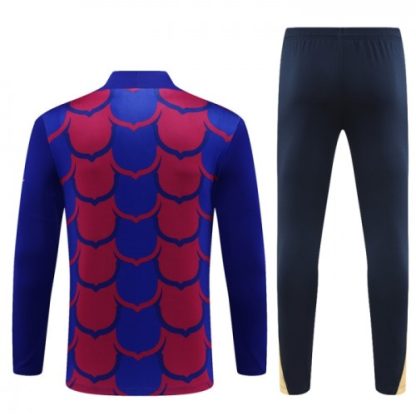 Moški FC Barcelona Sweatshirt Za Trening dresi kompleti 1/4-Zip 2024-25 Modra-1