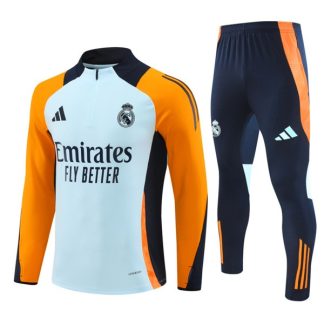 Moški Real Madrid Sweatshirt Za Trening dresi kompleti 1/4 Zip Oranžna