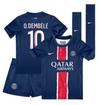 Otroški Nogometni dresi za otroke Paris Saint-Germain PSG Domači 2024-25 Ousmane Dembele 10