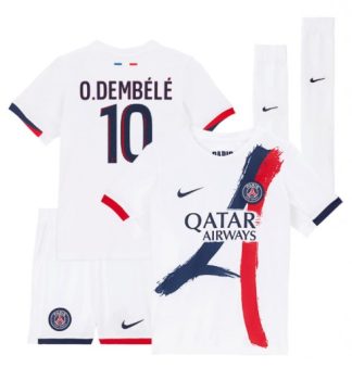 Otroški Nogometni dresi za otroke Paris Saint-Germain PSG Gostujoči 2024-25 Ousmane Dembele 10