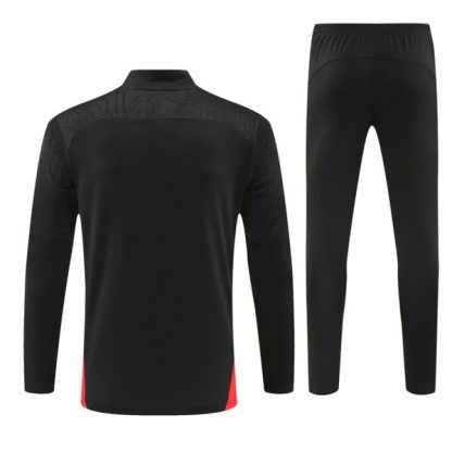 Moški AC Milan Sweatshirt Za Trening dresi kompleti 1/4 Zip Črna 2024-2025-1