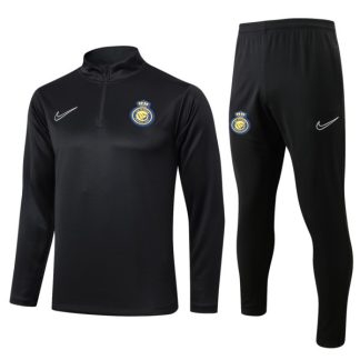 Moški Al Nassr FC Sweatshirt Za Trening dresi kompleti 1/4 Zip črna 2024-25