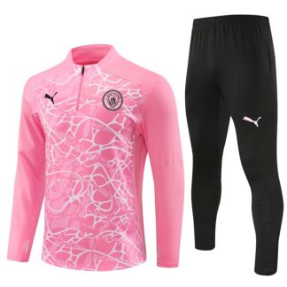 Moški Manchester City Sweatshirt Za Trening dresi kompleti 1/4 Zip 2024-25 Rosa