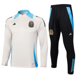 Otroški Argentina Sweatshirt Za Trening dresi kompleti 1/4 Zip Bež 2024-2025