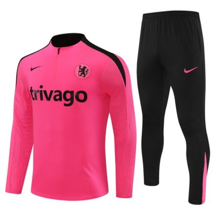 Otroški Chelsea Sweatshirt Za Trening dresi kompleti 1/4 Zip Rosa 2024-2025