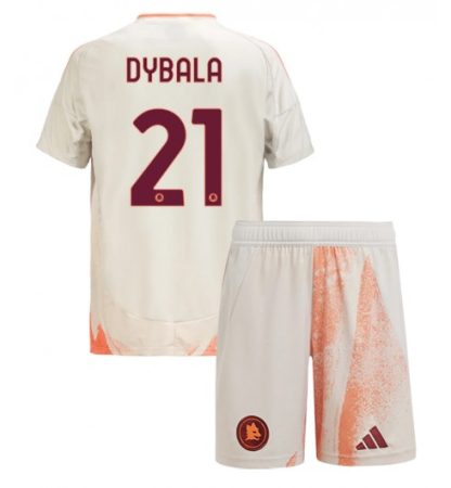 Otroški Nogometni dresi AS Roma Gostujoči 2024-25 bela Paulo Dybala 21