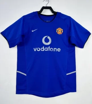 Moški Retro Nogometni dresi Manchester United Gostujoči 2002-03 Kratek Rokav