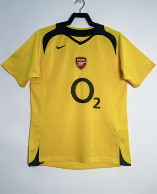 Poceni Retro Nogometni dresi Arsenal Gostujoči 2005-06 rumena Kratek Rokav